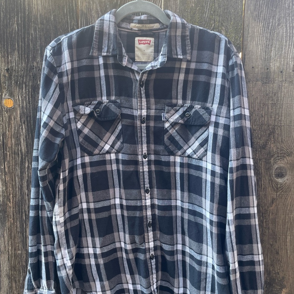 Levi's Black Plaid Flannel
